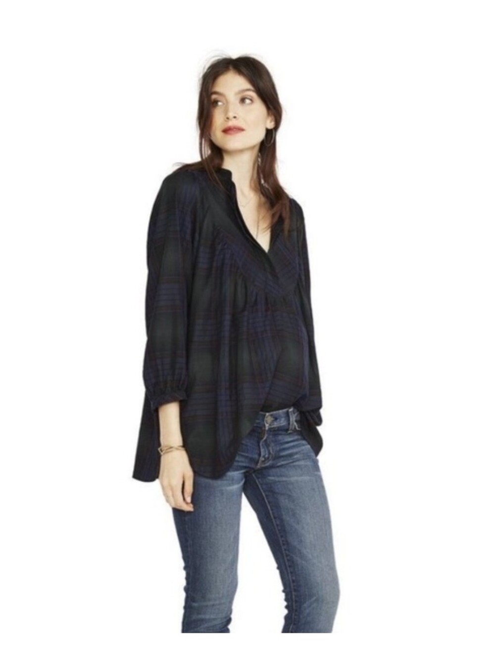 Hatch Maternity Women’s THE Cecily TOP Oxford Size 1 (Small)